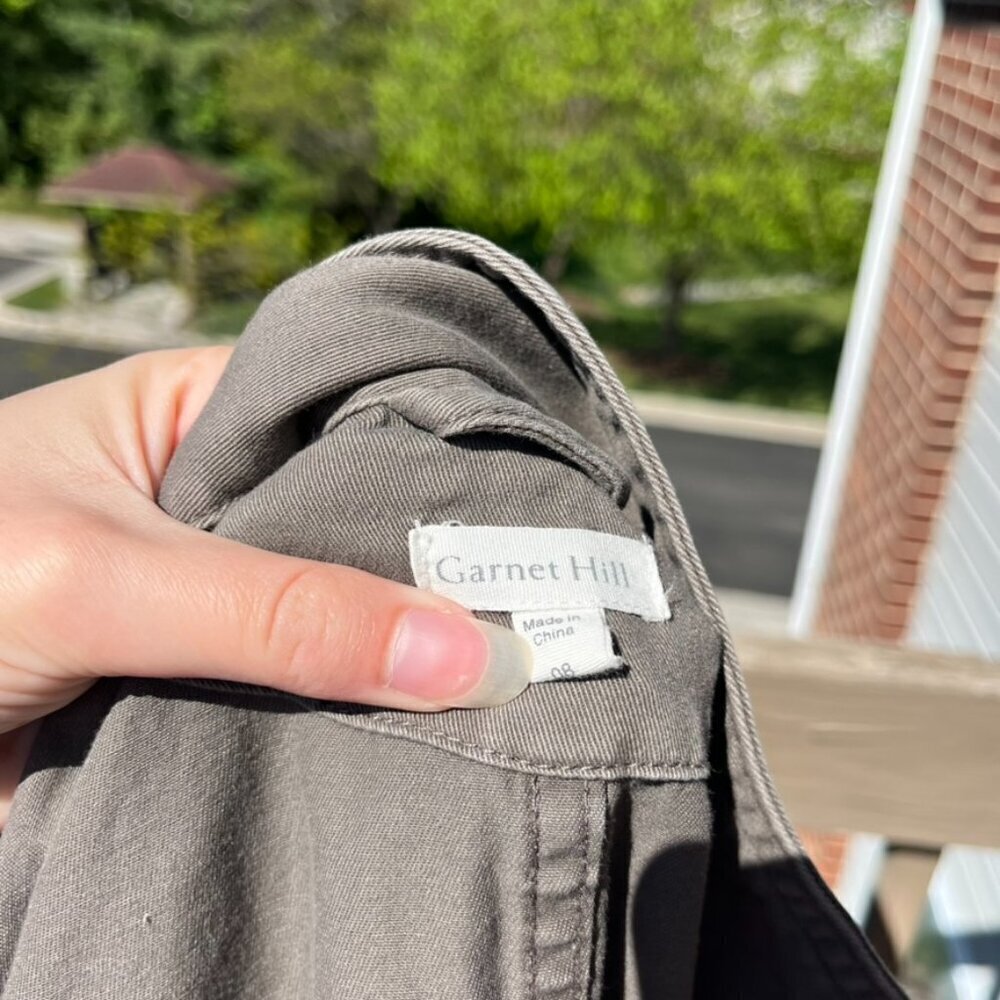 Garnet Hill Organic-Cotton Cargo Jacket Women's 8 - Picture 7 of 7